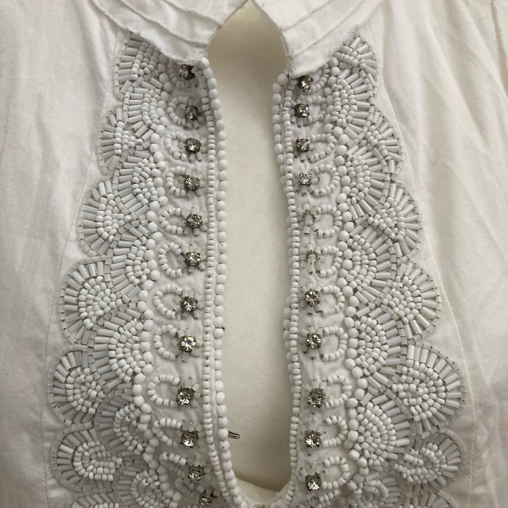 Blugirl blumarine White Sleeveless dress with Silver Embellishments - Picture 2 of 4